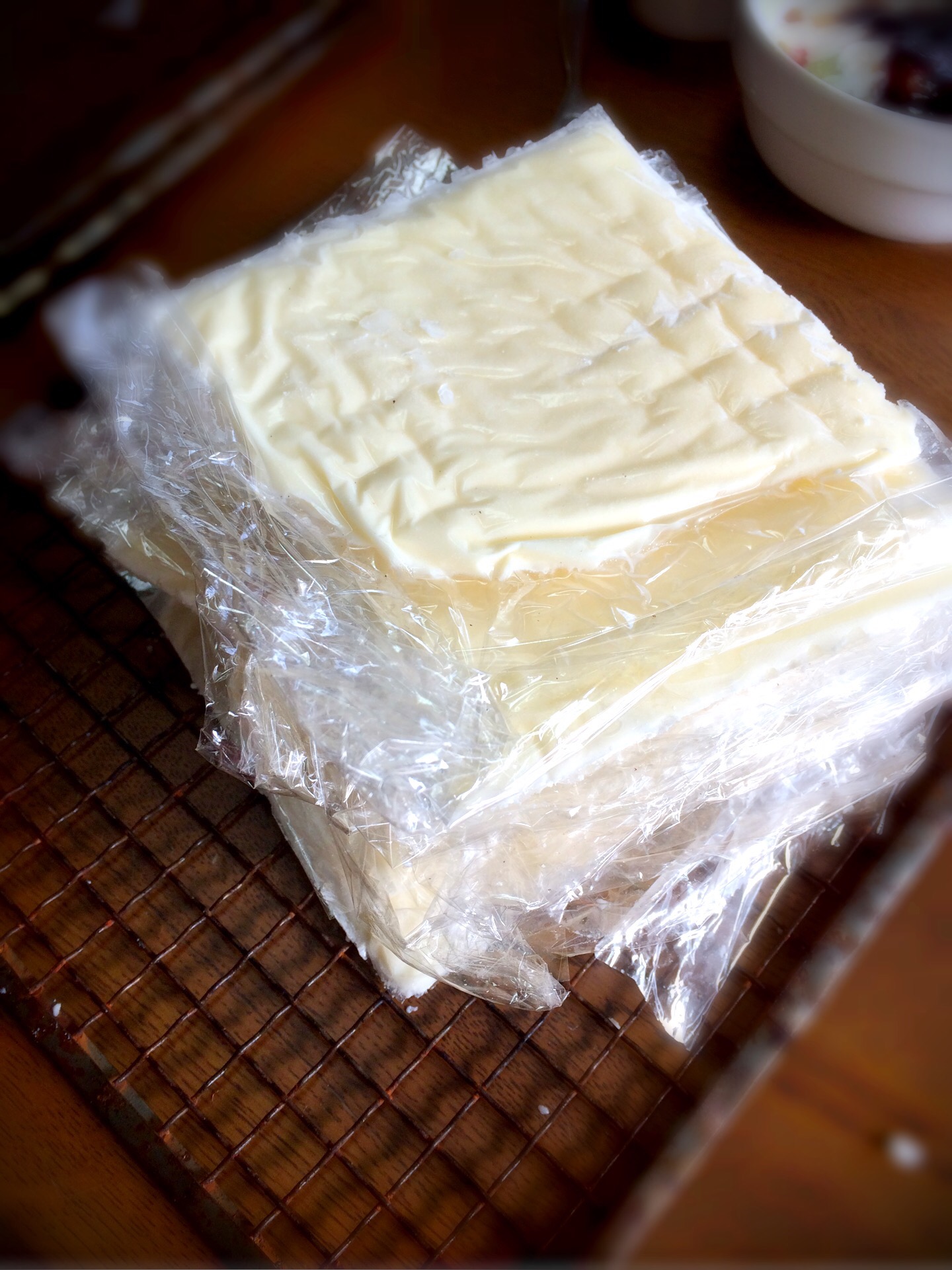 手作りクリームチーズを保存する