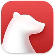 ノートアプリ、Bearのロゴマーク画像。